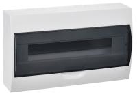 купить Бокс 18мод навесной белый черная прозрачная дверь IP41 ЩРН-П GENERICA (IEK)  в Пензе Бокс 18мод навесной белый черная прозрачная дверь IP41 ЩРН-П GENERICA (IEK)