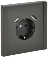 купить Фортепиано серый розетка скрытая 1-мест заземление шторки USB IP20 3,1А в Пензе Фортепиано серый розетка скрытая 1-мест заземление шторки USB IP20 3,1А