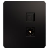 купить MIELE ROUND Розетка компьютерная RJ45 кат6 + TV с/у черная KRANZ в Пензе MIELE ROUND Розетка компьютерная RJ45 кат6 + TV с/у черная KRANZ