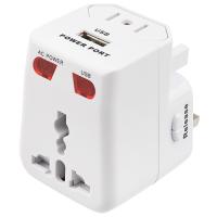 купить Переходник 6А белый квадрат Rexant с USB путешественник в Пензе Переходник 6А белый квадрат Rexant с USB путешественник