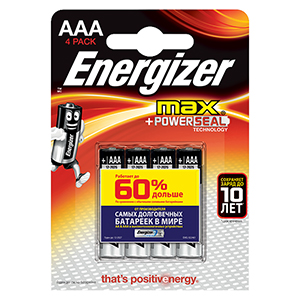 купить Батарейка AAA(мизинчик) алкалиновая BL4 Energizer  в Пензе Батарейка AAA(мизинчик) алкалиновая BL4 Energizer