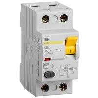 купить Выключатель дифференциальный (УЗО) 2Р 40А 30мА AC 3кА ВД1-63 IEK в Пензе Выключатель дифференциальный (УЗО) 2Р 40А 30мА AC 3кА ВД1-63 IEK