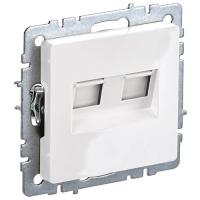 купить Брайт белый розетка RJ11+RJ45 скрытая 2-ая Cat5е в Пензе Брайт белый розетка RJ11+RJ45 скрытая 2-ая Cat5е