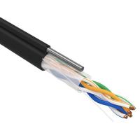 купить UTP 4*2*0,52 Cat5e черный полиэтилен кабель наружный Rexant /(305м) OUTDOOR на ТРОСУ  в Пензе UTP 4*2*0,52 Cat5e черный полиэтилен кабель наружный Rexant /(305м) OUTDOOR на ТРОСУ