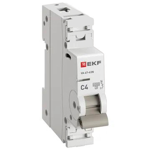 купить Автомат 1Р 4А C 6кА ВА47-63N EKF PROxima  в Пензе Автомат 1Р 4А C 6кА ВА47-63N EKF PROxima