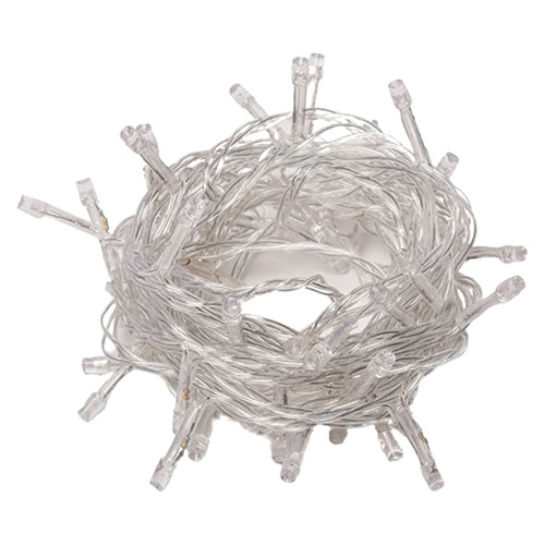 Гирлянда нить 5м зеленый 50свд с контроллером IP20 прозрачный провод 8 режимов