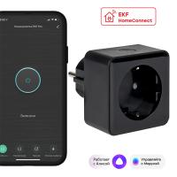 купить Умная розетка EKF Сonnect PRO Wi-Fi черная в Пензе Умная розетка EKF Сonnect PRO Wi-Fi черная