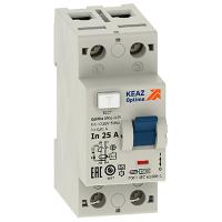 купить Выключатель дифференциальный (УЗО) 2Р 25А 30мА AC DM63 КЭАЗ OptiDin в Пензе Выключатель дифференциальный (УЗО) 2Р 25А 30мА AC DM63 КЭАЗ OptiDin