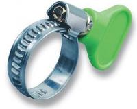 купить Хомут обжимной 16-27мм сталь нержавеющая бабочка Rexant червячный в Пензе Хомут обжимной 16-27мм сталь нержавеющая бабочка Rexant червячный