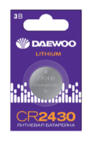 купить Батарейка дисковая CR2430 BL1 Daewoo  в Пензе Батарейка дисковая CR2430 BL1 Daewoo