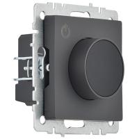 Терморегулятор теплого пола скрытая 16А графит IEK Брайт с индикатором