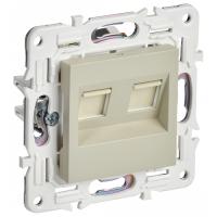 купить Сканди бежевый механизм RJ45 2x8(8) скрытая 2-ая  в Пензе Сканди бежевый механизм RJ45 2x8(8) скрытая 2-ая