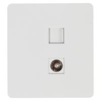 купить MIELE ROUND Розетка компьютерная RJ45 кат6 + TV с/у белая KRANZ в Пензе MIELE ROUND Розетка компьютерная RJ45 кат6 + TV с/у белая KRANZ