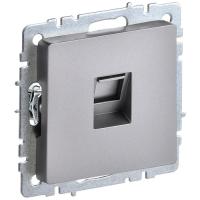 купить Брайт сталь розетка RJ45 скрытая 1-ая  в Пензе Брайт сталь розетка RJ45 скрытая 1-ая
