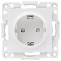 купить Стокгольм белый розетка скрытая 1-мест заземление шторки IP20 в Пензе Стокгольм белый розетка скрытая 1-мест заземление шторки IP20