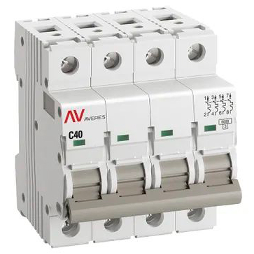 купить Автомат 4Р 40А C 6кА AV-6 EKF Averes  в Пензе Автомат 4Р 40А C 6кА AV-6 EKF Averes
