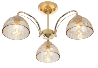 купить Светильник потолочный (люстра) 3*40Вт E27 золото/дымчатый Terri модерн в Пензе Светильник потолочный (люстра) 3*40Вт E27 золото/дымчатый Terri модерн