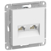 купить Атлас лотос розетка RJ45 скрытая 2-ая  в Пензе Атлас лотос розетка RJ45 скрытая 2-ая
