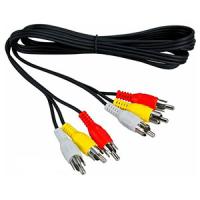 купить Шнур RCA-тюльпан (3) - RCA-тюльпан (3) 1,5м черный в Пензе Шнур RCA-тюльпан (3) - RCA-тюльпан (3) 1,5м черный