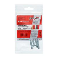 купить Шуруп сантехнический 6*70мм цинк DIN 571 4шт в Пензе Шуруп сантехнический 6*70мм цинк DIN 571 4шт