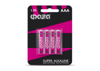 купить Батарейка AAA(мизинчик) алкалиновая BL4 ФАZA Super  в Пензе Батарейка AAA(мизинчик) алкалиновая BL4 ФАZA Super