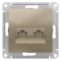 купить Атлас шампань розетка RJ45 8(4) скрытая 2-ая  в Пензе Атлас шампань розетка RJ45 8(4) скрытая 2-ая