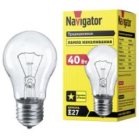 купить Лампа накаливания E27 40Вт 415лм стандарт прозрачная Navigator в Пензе Лампа накаливания E27 40Вт 415лм стандарт прозрачная Navigator