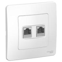 купить Бланка белый розетка RJ45 скрытая 2-ая   в Пензе Бланка белый розетка RJ45 скрытая 2-ая