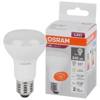 купить Лампа R63 свд Е27 8Вт 3000К 640лм рефлектор матовая Osram  в Пензе Лампа R63 свд Е27 8Вт 3000К 640лм рефлектор матовая Osram