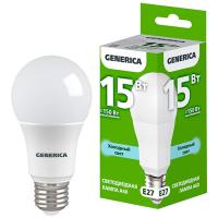 купить Лампа светодиодная 220В Е27 15Вт 6500К 1500лм стандарт A60 матовая GENERICA (IEK)  в Пензе Лампа светодиодная 220В Е27 15Вт 6500К 1500лм стандарт A60 матовая GENERICA (IEK)