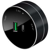 купить МультиТрек антрацит розетка USB A+C в шину 2-ая круглая в Пензе МультиТрек антрацит розетка USB A+C в шину 2-ая круглая