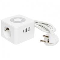 купить Удлинитель 2-мест 1,3м ПВС 3*1 белый 3*USB EKF PROxima +ночник в Пензе Удлинитель 2-мест 1,3м ПВС 3*1 белый 3*USB EKF PROxima +ночник