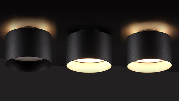 Светильник даунлайт свд 16Вт 3000К 800лм цилиндр черный накладной 