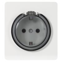 купить MIELE ROUND Розетка 1-ая с/з с/у, со шторками и крышкой 16А белая KRANZ в Пензе MIELE ROUND Розетка 1-ая с/з с/у, со шторками и крышкой 16А белая KRANZ