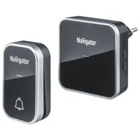 купить Звонок беспроводной открытая черный IP20/IP54  Navigator в розетку, 36мелодий в Пензе Звонок беспроводной открытая черный IP20/IP54  Navigator в розетку, 36мелодий