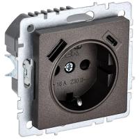 купить Брайт бронза розетка скрытая 1-мест заземление шторки USB IP20 A+C 18Вт в Пензе Брайт бронза розетка скрытая 1-мест заземление шторки USB IP20 A+C 18Вт