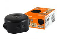 Коробка 78*45 круг черный IP20 ЭКО фарфор Болонь