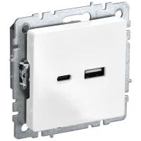 купить Брайт белый розетка USB A+C скрытая 2-ая в Пензе Брайт белый розетка USB A+C скрытая 2-ая
