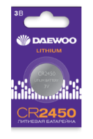 купить Батарейка дисковая CR2450 BL1 Daewoo  в Пензе Батарейка дисковая CR2450 BL1 Daewoo