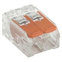 купить Клемма 2*4,0мм2 с рычажком компактная прозрачный IEK 100шт в Пензе Клемма 2*4,0мм2 с рычажком компактная прозрачный IEK 100шт