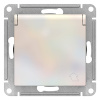 купить Атлас жемчуг розетка скрытая 1-мест заземление с крышкой шторки IP20  в Пензе Атлас жемчуг розетка скрытая 1-мест заземление с крышкой шторки IP20