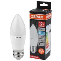 купить Лампа свеча свд Е27 10Вт 6500К 800лм B39 матовая Osram LED Value black в Пензе Лампа свеча свд Е27 10Вт 6500К 800лм B39 матовая Osram LED Value black