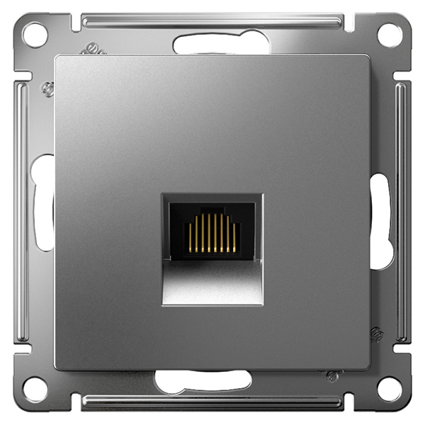 AtlasDesign сталь розетка RJ45 8(8) скрытая 1-ая  