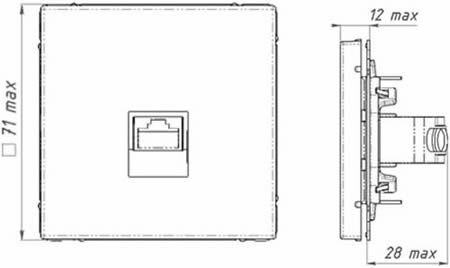 купить АртГэллери белый розетка RJ45 скрытая 1-ая Cat.5e в Пензе АртГэллери белый розетка RJ45 скрытая 1-ая Cat.5e