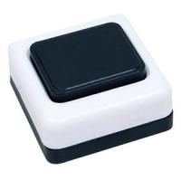 купить Кнопка звонка белый квадрат открытая  в Пензе Кнопка звонка белый квадрат открытая