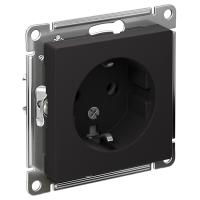 AtlasDesign карбон розетка скрытая 1-мест заземление IP20 