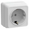 купить Октава белый розетка открытая 1-мест заземление шторки IP20  в Пензе Октава белый розетка открытая 1-мест заземление шторки IP20