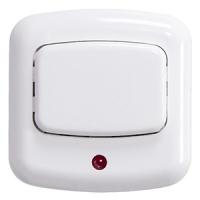 купить Кнопка звонка белый квадрат открытая с подсветкой в Пензе Кнопка звонка белый квадрат открытая с подсветкой