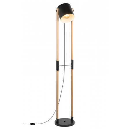 Торшер 1*60Вт E27 черный/дерево 