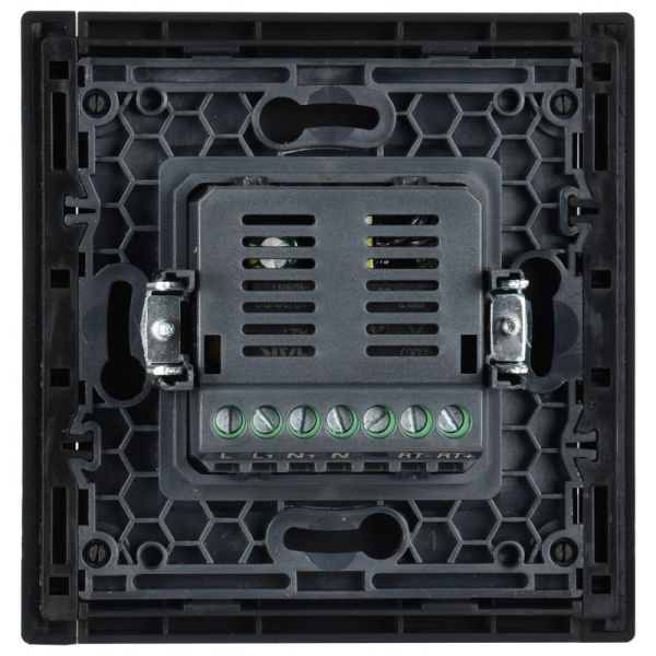 Фортепиано терморегулятор теплого пола скрытая 10А черный IEK 